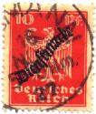 Michel nr 309 Dienstmarke Aufdruck